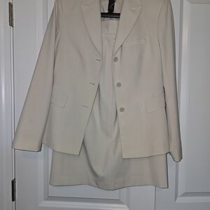 The Limited Cream Blazer and Skirt Set